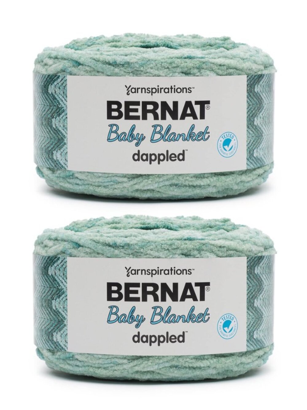 Baby Blanket Dappled Yarn for Crocheting, Misty Jungle Green, 2-Pack